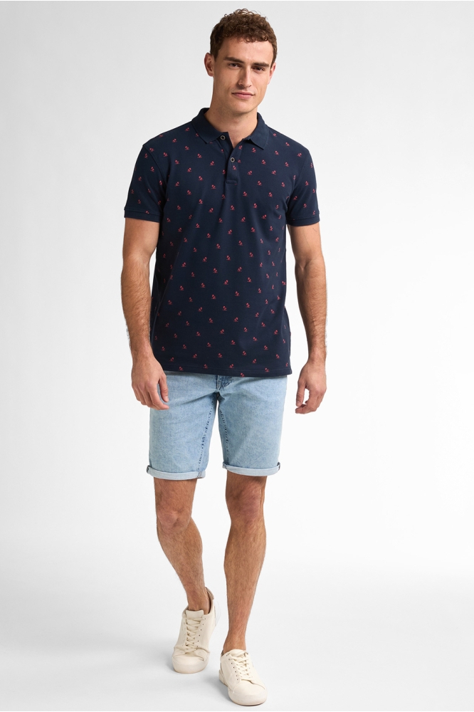 POLO MET PRINT M 1050 POL921 5178 NAVY BLUE